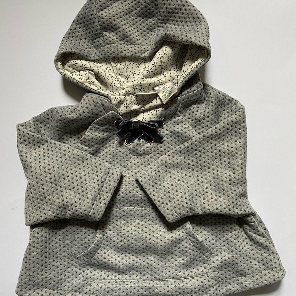 Max Studio Baby Navy Gray Pullover Hoodie Toddler Size 18 Months